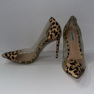 Steve Madden “real fur” high heels